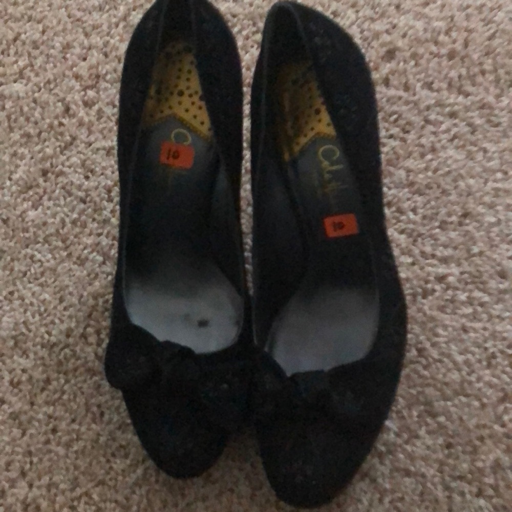 Cole Haan Collection, Black Suede Stilettos